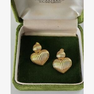 Gold Heart Earrings